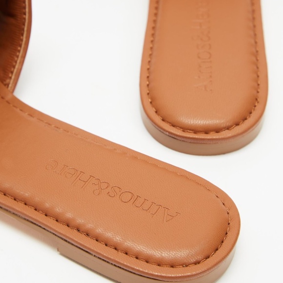 ATMOS&HERE Genuine Leather Sandals Slides - Picture 5 of 9